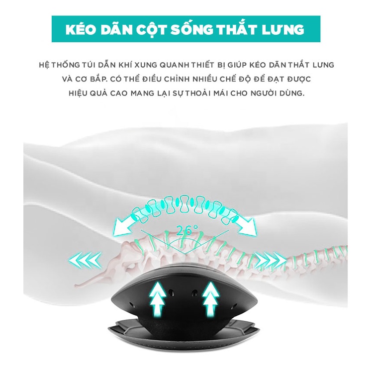 Ảnh Máy Massage Trị Liệu Lưng Cao Cấp KINGTECH KB-920 - Kéo Giãn Giúp Giảm Đau Thắt Lưng, Thoát Vị Đĩa Đệm, Vẹo Cột Sống 4