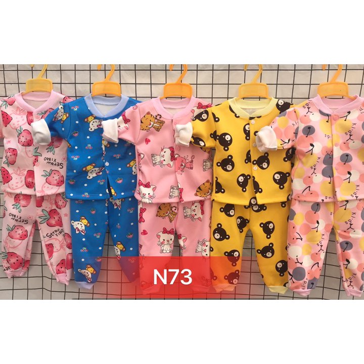 [XẢ] Combo 5 bộ nỉ bông cho bé gái/trai (Họa tiết ngẫu nhiên theo trai gái - ảnh minh họa)