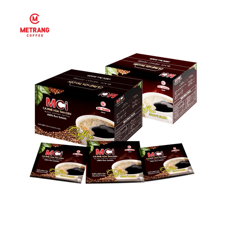 Ảnh Cà phê Mê Trang hòa tan đen 1in1 (Mci1in1) - Hộp 15 gói 1