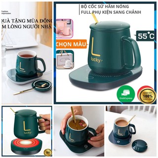 Đế Hâm Nóng Đa Năng Giữ Nhiệt Đồ Uống Thức Ăn Làm Ấm Các Loại Ly Cốc Trà Café Tặng Kèm Tách Bear Bảo hành 18 tháng