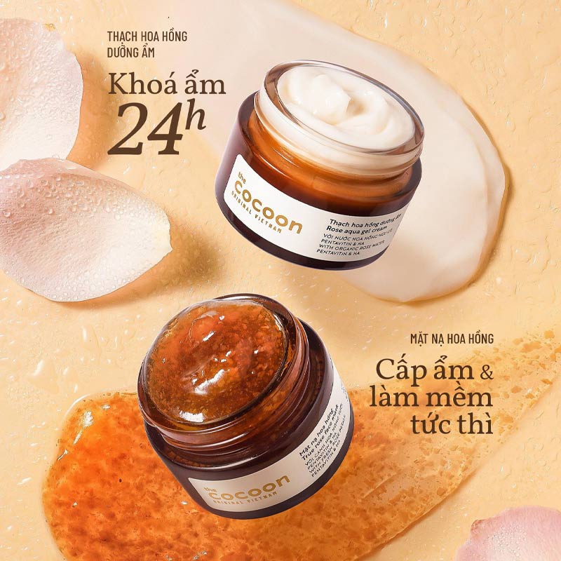 Kem Dưỡng Ẩm Dạng Thạch Hoa Hồng Cocoon 30ml
