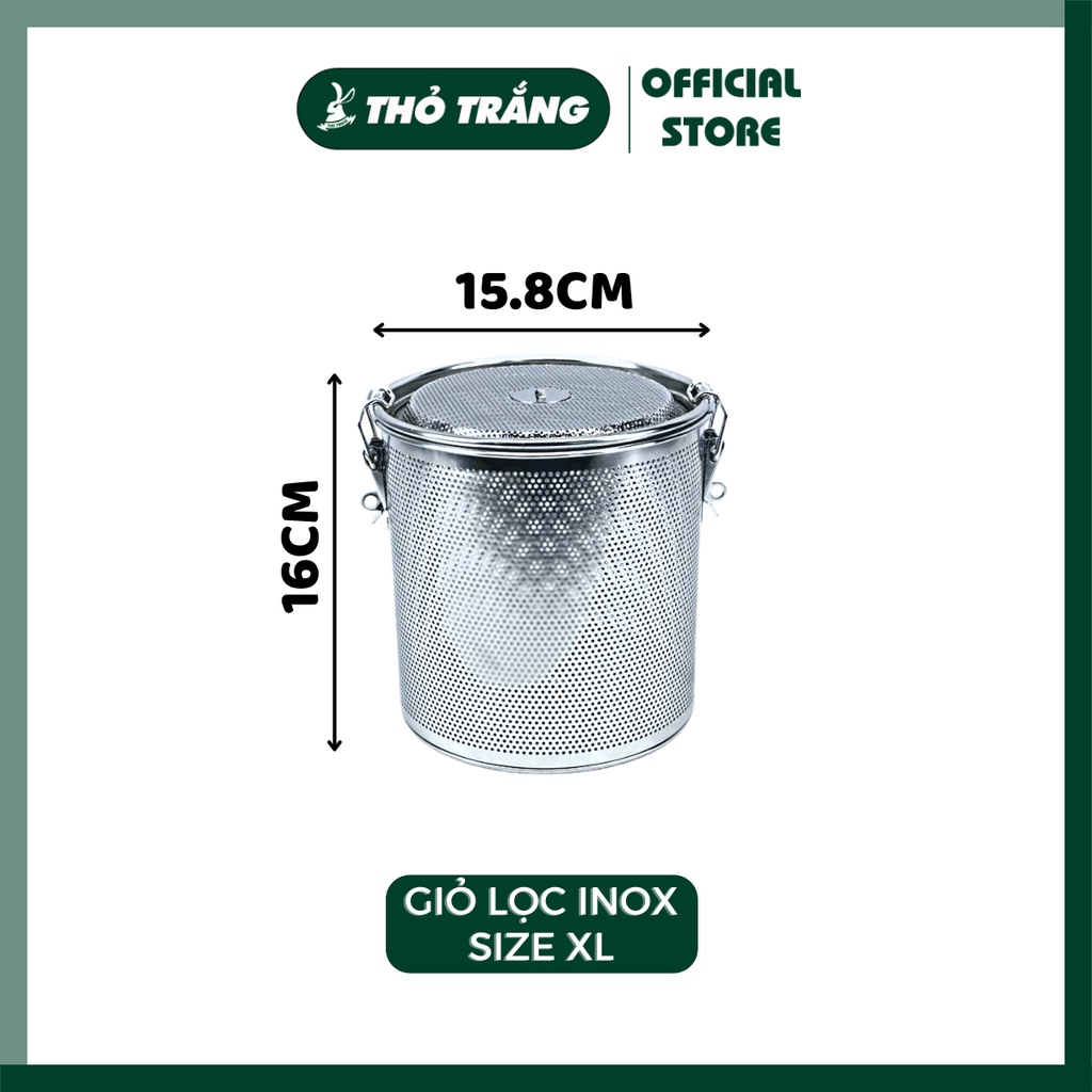 Giỏ đựng gia vị, giỏ lọc gia vị nhúng nồi phở nước lèo inox cao cấp 304 không gỉ đủ size 8 10 12 14 16 18