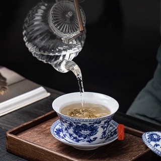 Chén Khải, Tiềm Trà Sứ Cảnh Đức Thấu Quang Tinh Khiết, Dung Tích 260ml