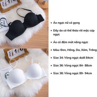 Áo ngực có gọng nâng ngực không dây đệm mút vừa ôm trọn vòng 1 tạo khe sexy và gợi cảm A-8523