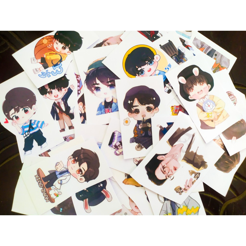 (Có sẵn) Sticker Tiêu Chiến - Vương Nhất Bác (Chibi/Fanart) | Shopee ...