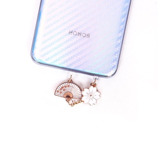 Mobile Nút Chống Bụi Cổng Sạc type-c Hình Hoa Anh Đào Cho Điện Thoại Android