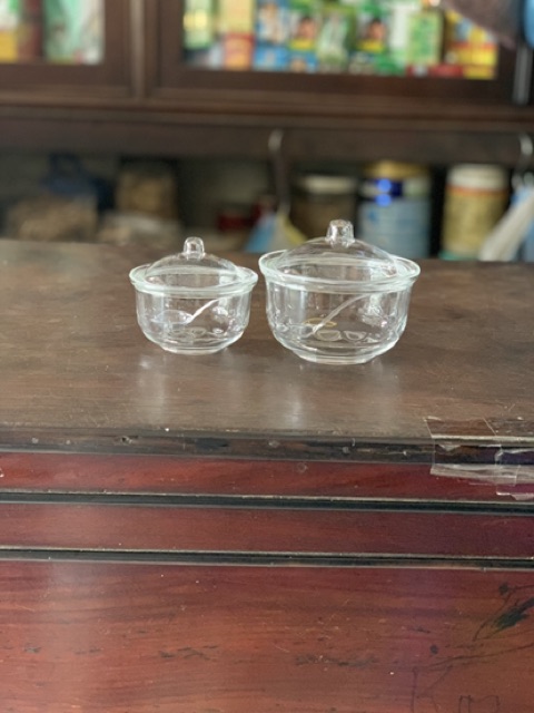 THỐ MICA TRONG ĐỰNG ỚT , SATẾ ( FATACO ) NHỎ , LỚN