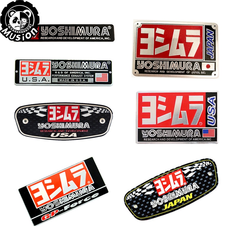 Miếng dán ống pô nhiệt 3D Musion bằng nhôm chống thấm nước cho Yoshimura Honda Yamaha Suzuki Kawasaki