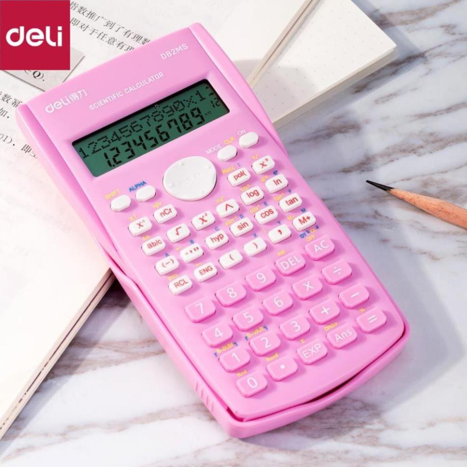 Máy tính kỹ thuật Deli - Đen/Xanh dương/Hồng/Trắng - D82MS [Deli ...