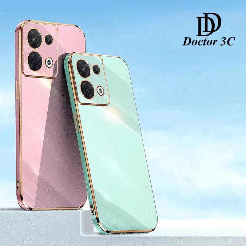 Ốp Điện Thoại Viền Vuông TPU Mềm Mạ Điện Kèm Phim Bảo Vệ Lens Cho OPPO Reno 12 11 10 8T 8Z 7Z 8 7 Pro Plus Pro+ 5G 4G 2023 2024