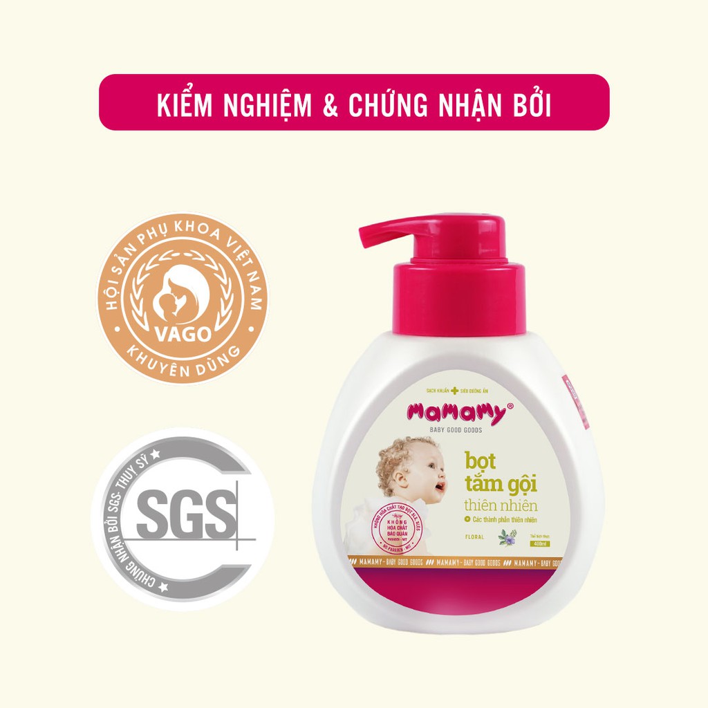 Ảnh -Sữa tắm gội đầu tạo bọt cao cấp cho bé Mamamy gốc thực vật,dịu lành 4 hương thơm Floral/Fancy/Blueberry/Raspberry 3