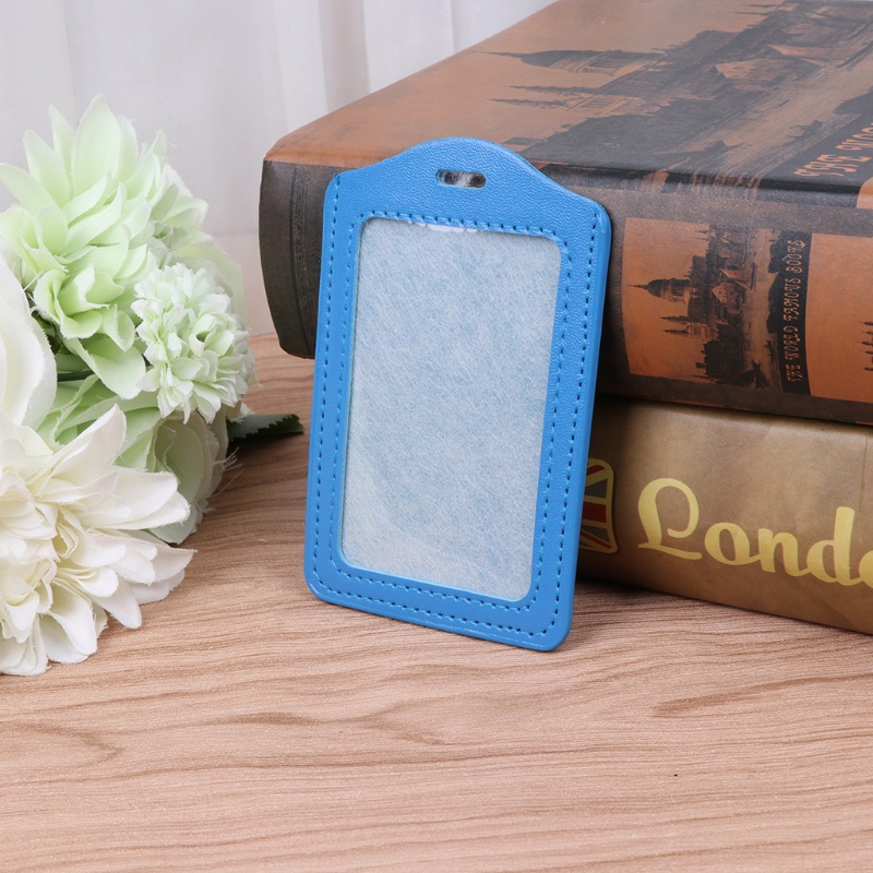 Dy 10 Màu ID Window Business Work Card Holder Da cho Case Badge Vertical Ty