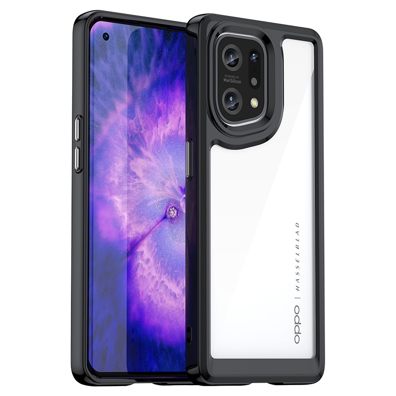 Ốp điện thoại bảo vệ chống sốc Acrylic trong suốt cho OPPO Find X5 Pro X5 Lite