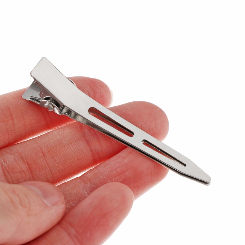 Wellb 24 Chiếc Đơn Prong Curl Mỏ Vịt Kẹp Tóc Bạc Chia Cá Sấu Kẹp Tóc