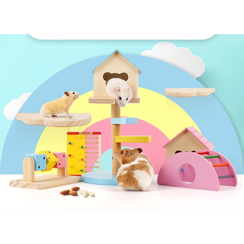 Nhà ngủ,đồ chơi tổng hợp hãng Carno cho hamster | Shopee Việt Nam