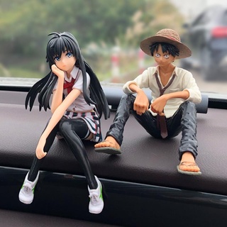 Mô hình nhân vật anime Luffy dễ thương dùng trang trí bảng điều khiển xe ô tô chất lượng cao