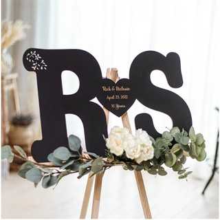 Wedding Guestbook chữ Gỗ Kí Tên Cho Tiệc Cưới Hỏi Viết Tắt Tên Cd Cr| THAO WEDDING Guestbook Mẫu 0646