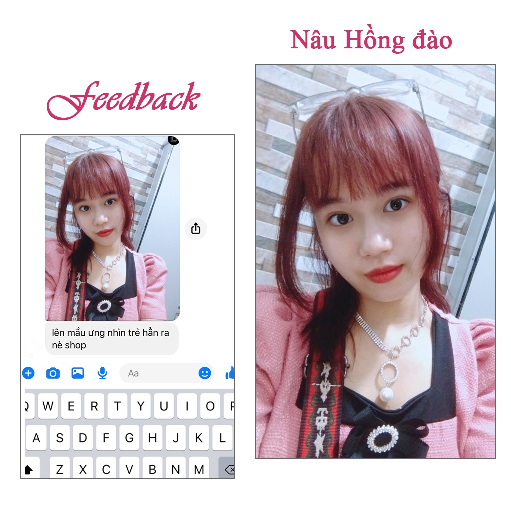 Thuốc nhuộm tóc Nâu Hồng Đào 100ml màu nhuộm lên chuẩn tone