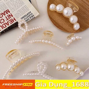Set 7 Kẹp tóc nữ đính hạt trai💚CAM KẾT CHUẨN💚 Kẹp Phong cách Hàn Quốc đủ mẫu kèm túi zip(TUYỂN )
