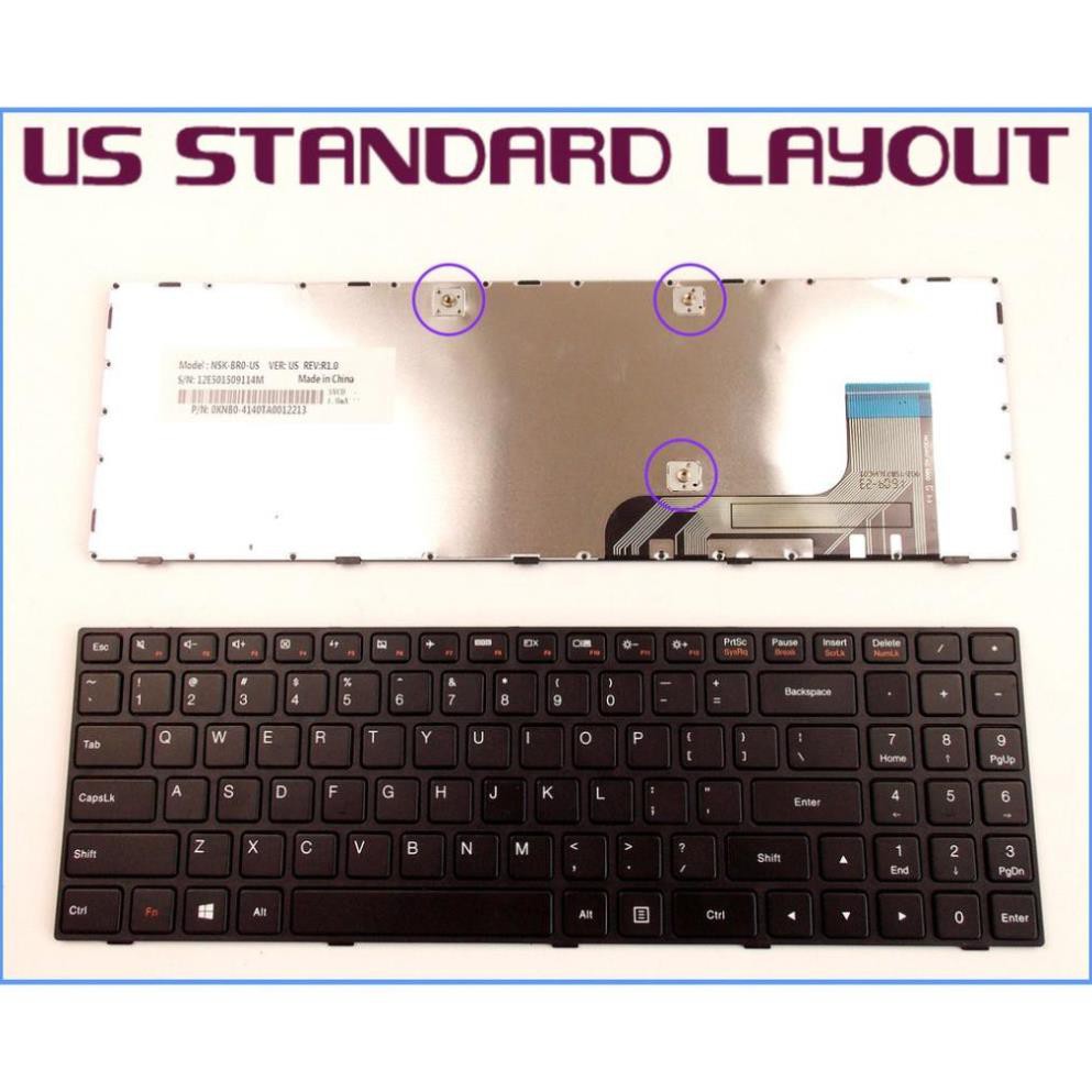 Tastiera Per Notebook Lenovo Essential B50-10 / IdeaPad 100-15 – Lingua Spagnola, Con Telaio, Colore Nero