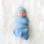 COO Sơ Sinh Cho Bé Cotton Quấn Khăn Có Băng Đô Mũ 2 Bộ Cho Bé Sơ Sinh Bé Gái Bé Trai Đạo Cụ Chụp Ảnh
