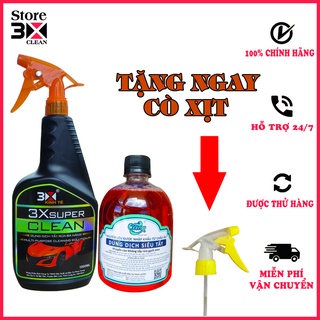 DUNG DỊCH RỬA XE 3X SUPER CLEAN  1000ML VÀ OCEAN 500ML TẨY DẦU NHỚT RỈ SÉT DÙNG TRÊN MỌI BỀ MẶT