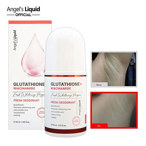 CHNH HNG 100%] Ln kh mi trng da nch Glutathione Fresh Up Whitening  Angel's Liquid kh mi c th | Shopee Vit Nam