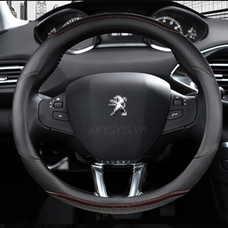 Dành Cho Xe Đạp Peugeot 308 2014 ~ 2021 II III T7 T9 308 SW Bọc Vô Lăng Ô Tô Sợi Carbon + Da PU