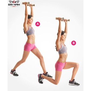 Bộ Tạ Tay 6kg Bọc Cao Su Trơn Lõi Thép Cao Cấp Đại Nam Sport (Tổng 12kg)