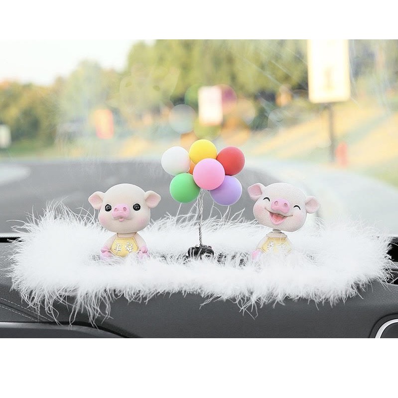 Decor heo, lợn thần tài trang trí taplo ô tô, phụ kiện xe hơi sáng tạo, hoặc để bàn làm việc