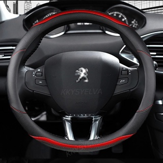 Dành Cho Xe Đạp Peugeot 308 2014 ~ 2021 II III T7 T9 308 SW Bọc Vô Lăng Ô Tô Sợi Carbon + Da PU