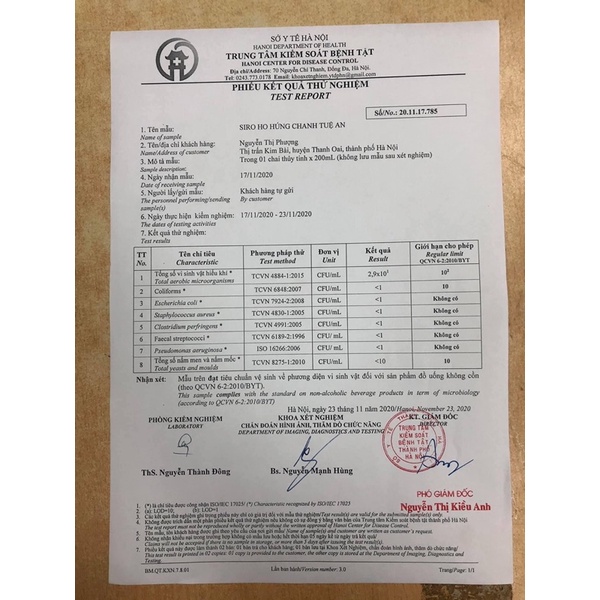 Siro Ho Thảo Mộc Húng Chanh Tuệ An An Toàn 100% Đánh Bật Ho, Đờm Cho Trẻ Em Và Người Lớn (Có Giấy Kiểm Định)