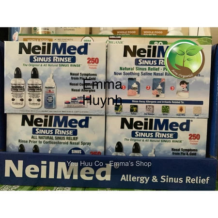 Bình Rửa mũi + 250 gói muối NeilMed Sinus