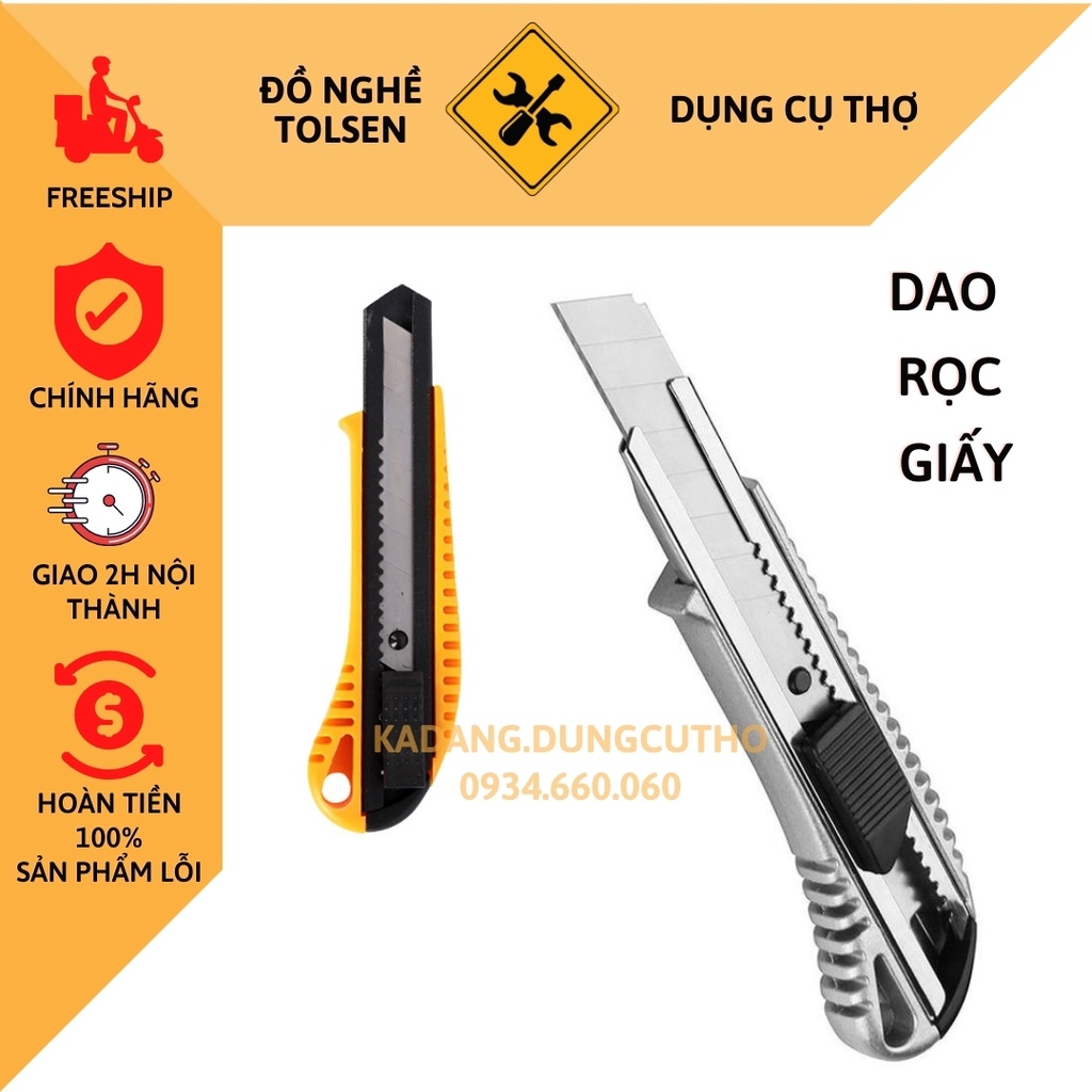 Dao Rọc Giấy Lưỡi 18mm Tolsen 30001 30002 30003 30018 Và Lưỡi đi Kèm