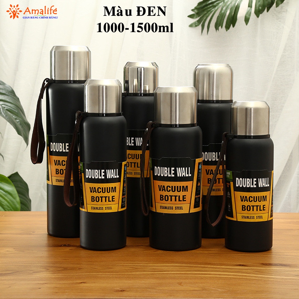 Mô tả Bình Nước Giữ Nhiệt Cute 1000-1500ml Inox Giữ Nóng Lạnh 8-12 Tiếng Có Nắp Uống, Lưới Lọc Bình Trà, Ly Nước Hãng Amalife - 2
