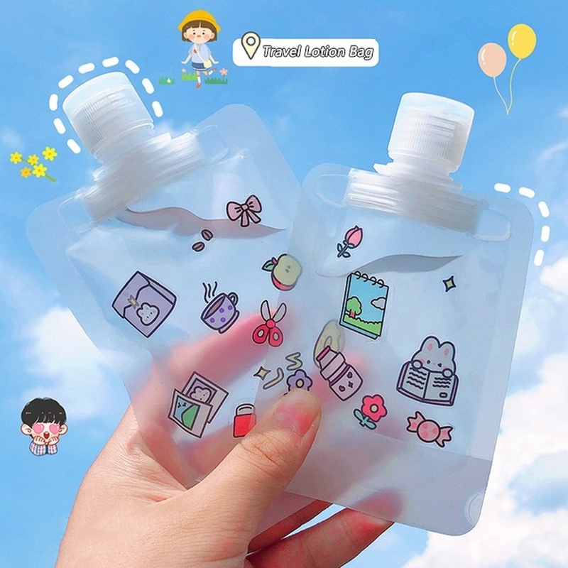 [Túi đóng gói vỏ sò dưỡng da du lịch di động 30 / 50 / 100ml] [Túi đóng gói sản phẩm chăm sóc da mờ] [Túi đựng mỹ phẩm] [Túi niêm phong chống bụi cho tinh dầu & dầu gội]