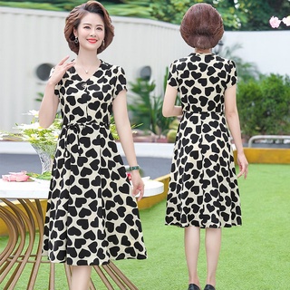 (THANH LÝ LẺ SIZE) ) Đầm Hoa Đẹp Cho Mẹ Sang Chảnh VH89