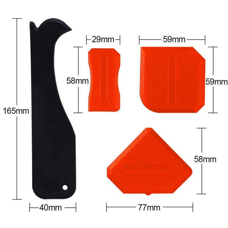 Bộ 9 dụng cụ silicone chà sạch keo silicon chuyên dụng cao cấp