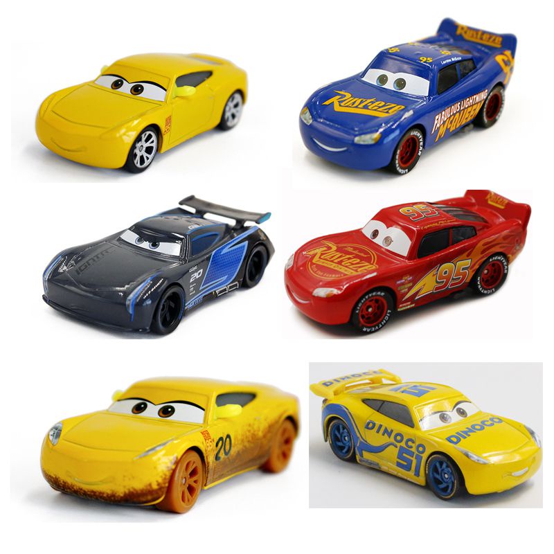 3 Xe sưu tập Champion Mcqueen Black Storm Jackson 51 Race Car Hợp kim