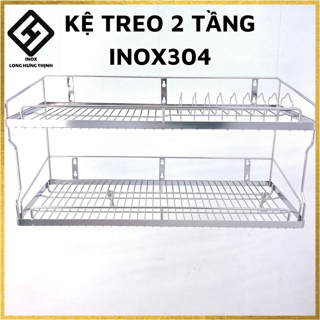 Kệ treo INOX 304 cao cấp 100% 2 tầng [Có Sóng Đĩa] - (đủ size) kệ bếp ...