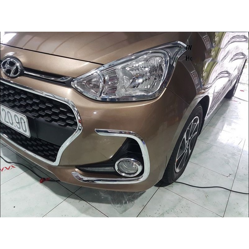 Ốp viền đèn gầm trước, sau xe Hyundai i10 2017-2020 - Hatback