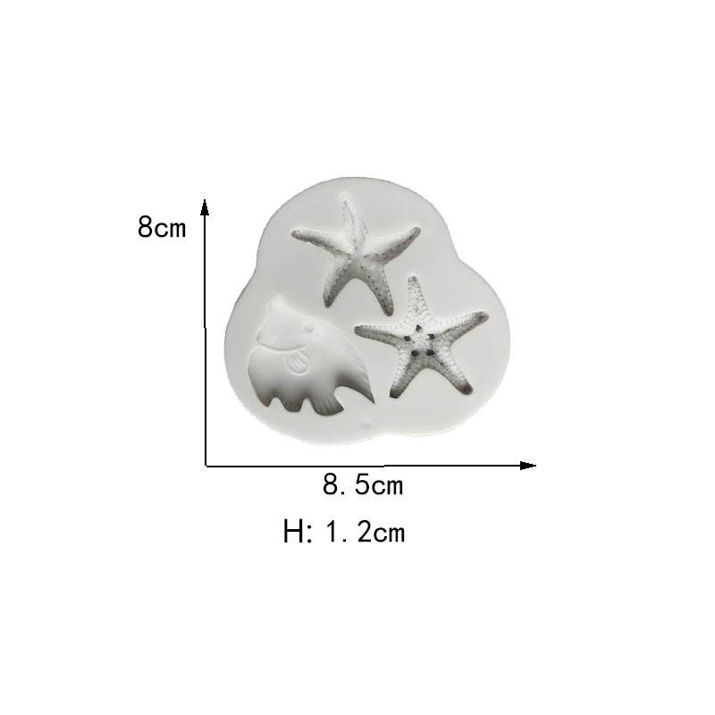 Khuôn Silicon Làm Bánh / Sô Cô La / Bánh Kẹo Hình Vỏ Sò / Sao Biển diy