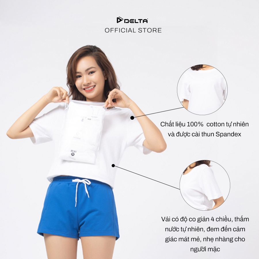 Ảnh DELTA Combo 3 Áo Thun Thể Thao Unisex Chất Cotton Mềm, Co Giãn 4 Chiều, Kháng Khuẩn Và Thấm Nước RTS001U 1