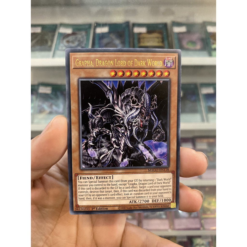 Thẻ Bài Lẻ Yugioh Mã Mago En118 Grapha Dragon Lord Of Dark World Gold Letter Rare 1st 3749