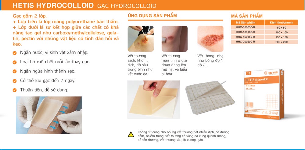 Mô tả Miếng Dán Mụn, Vết Thương ALFASEPT HETIS HYDROCOLLOID Giúp Thấm hút Dịch, Loại Bỏ Những Mô Chết, Ngăn Ngừa Sẹo - 3