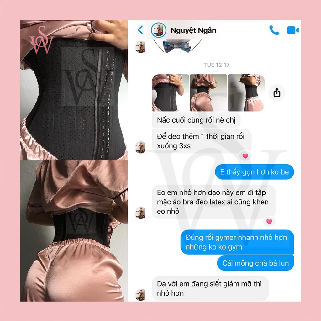Ảnh Đai Gen Nịt Bụng Latex Chuẩn 25 Xương WSTORE Chính Hãng - Latex by W.Store GYMIE Lưới Thông Hơi - Giảm Eo Sau Sinh 2