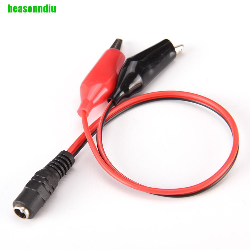 HEAS Bán Chạy 5.5mm x 2.1mm Nữ / Nam Jack Kết Nối Đến 2 Cá Sấu Kẹp Cáp Nguồn A