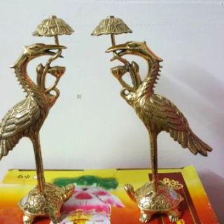 Đôi Hạc Đồng Nguyên Chất 24cm,30cm