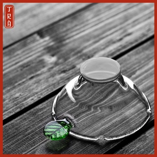 Lọc Trà Thủy Tinh Chịu Nhiệt Có Chân Đế - 2 Màu Xanh Và Vàng