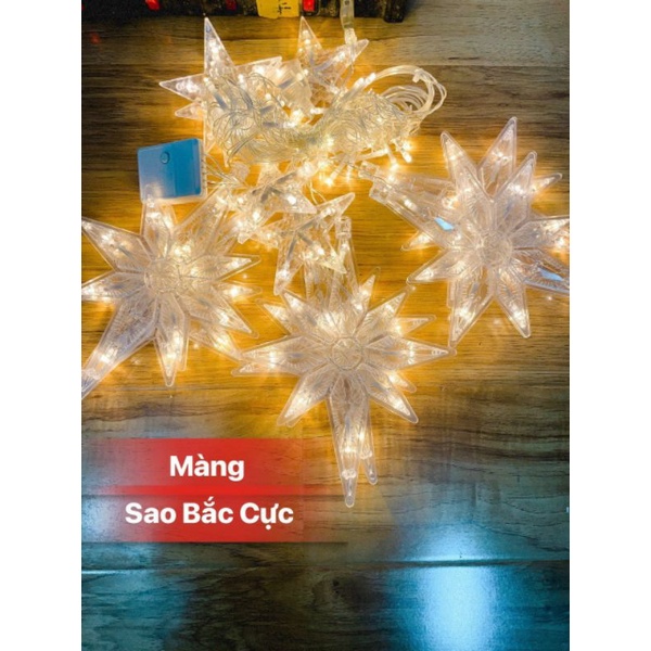 Dây đèn led trang trí rèm thả ngôi sao Bắc cực siêu xinh | Shopee Việt Nam